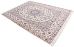 8ftx6ft beige silk nain persian rug