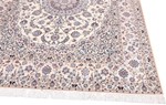 8ftx6ft beige silk nain persian rug