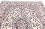 8ftx6ft beige silk nain persian rug