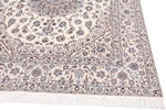 8ftx6ft beige silk nain persian rug