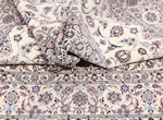 8ftx6ft beige silk nain persian rug