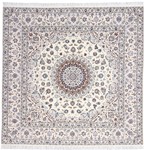 8ft 250cm square handmade nain persian carpet