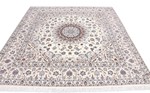 8ft 250cm square handmade nain persian carpet