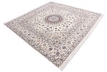 8ft 250cm square handmade nain persian carpet
