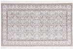 rare silk nain persian carpet tile design