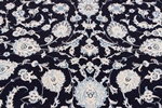 9x6 navy blue nain persian rug