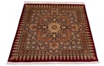 square silk qom persian rug