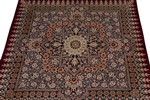 square silk qom persian rug