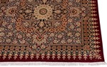 square silk qom persian rug