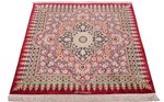 square silk qom persian rug