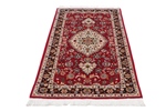 5x3 red tabriz persian rug with silk