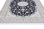 9x6 navy blue nain persian rug
