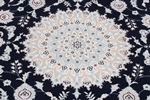 9x6 navy blue nain persian rug