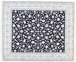 9x8 navy blue nain persian rug