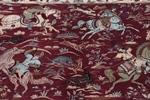 6x4 pictorial hunting qum persian rug