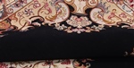 7x5 dark blue tabriz persian rug with silk