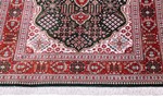 4ft 120cm green geometric silk qum persian rug