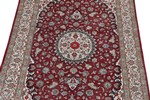 4ft 120cm rust colored silk qum persian rug