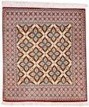 3ft 1m square silk qom persian rug