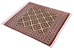 3ft 1m square silk qom persian rug