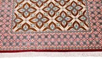3ft 1m square silk qom persian rug