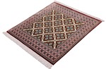 3ft 1m square silk qom persian rug