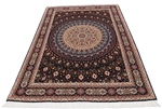 6x5 gonbad tabriz rug with silk