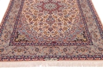 8x5 signed silk isfahan rug