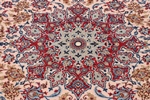 8x5 signed silk isfahan rug