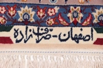 8x5 signed silk isfahan rug