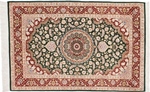 4x3 signed silk qum persian rug