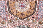 rare gonbad tabriz silk persian rug