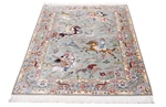 5x3 pictorial hunting qum persian rug