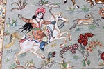 5x3 pictorial hunting qum persian rug