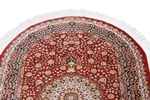 4x2 oval silk qom persian rug