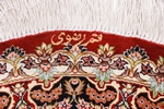 4x2 oval silk qom persian rug