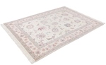 7x5 beige tabriz persian rug with silk