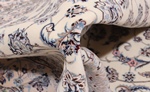 10x6 beige silk nain persian rug