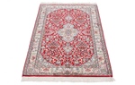 4x2 red silk kashmir persian rug