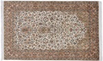 beige brown silk handmade carpet