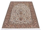 beige brown silk handmade carpet