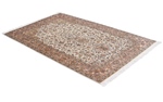 beige brown silk handmade carpet