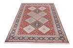 9x6 geometric tile silk kashmir persian rug