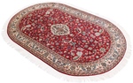 5x3 oval silk kashmir rug
