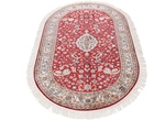5x3 oval silk kashmir rug