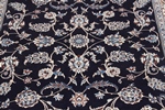 6x4 blue silk nain persian rug