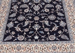 6x4 blue silk nain persian rug