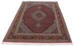 6x4 mahi tabriz persian rug with silk