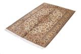4x2 beige silk kashmir persian carpet