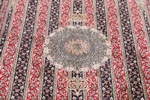 red black color silk rug